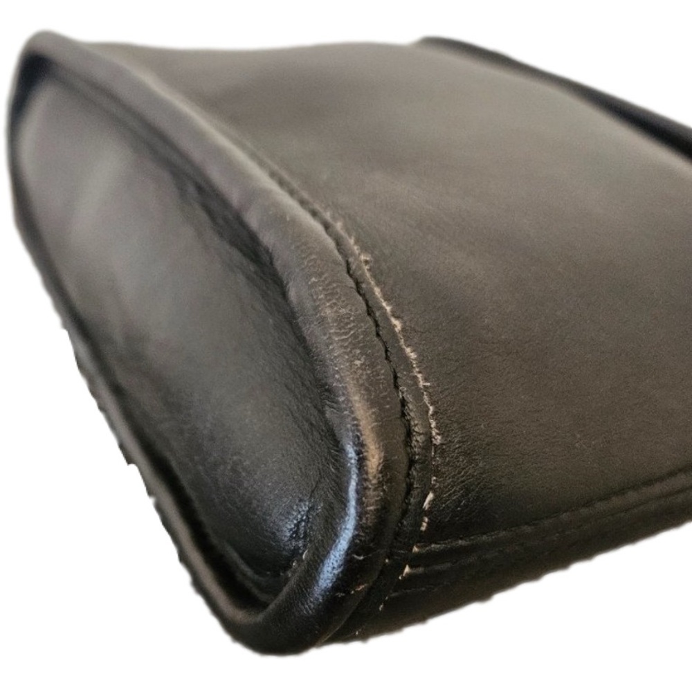 😊SOLD😊 Coach Vintage Tango Flap Black Leather with Nickel Hardware - Picture 10 of 13